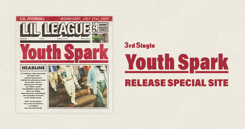 Single『Youth Spark』 RELEASE SPECIAL SITE